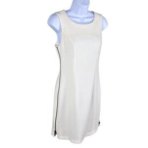 BCBGeneration Womens 4 Cream Shift Dress Multiway Zippers Office Career Wear